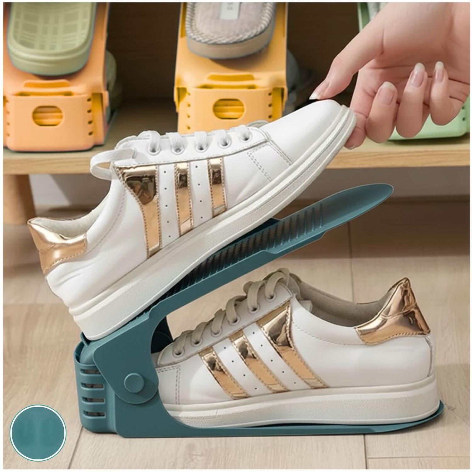 SET DE 10 ORGANIZADORES DE ZAPATOS DE ALTURA AJUSTABLE PLEGABLE TAMAÑO M - 4