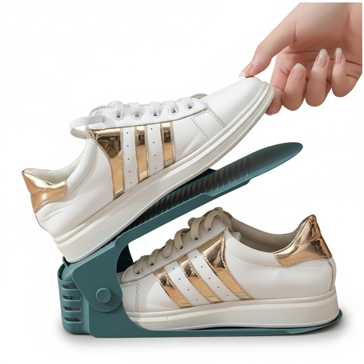 SET DE 10 ORGANIZADORES DE ZAPATOS DE ALTURA AJUSTABLE PLEGABLE TAMAÑO M - 5