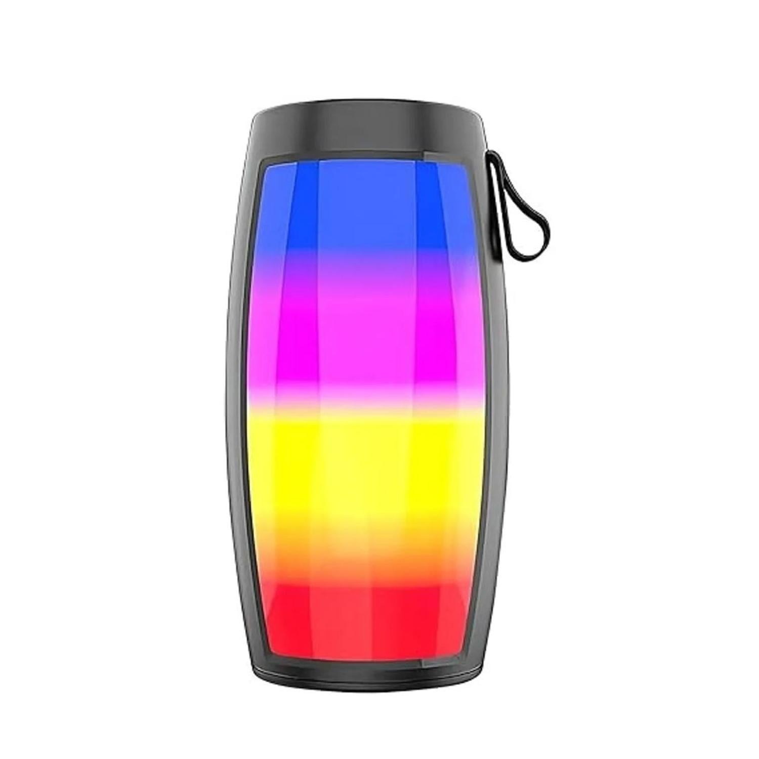 PARLANTE PORTÁTIL BLUETOOTH CON LUZ LED MULTICOLOR USB TARJETA TF Y RADIO FM 1201 - 5