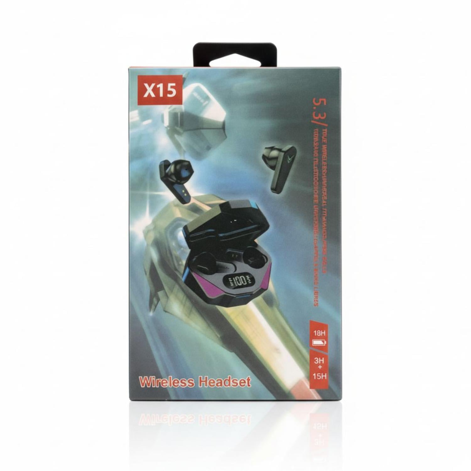 AUDÍFONOS INALÁMBRICOS BLUETOOTH X15 AURICULARES GAMER TÁCTIL PANTALLA DIGITAL - 4
