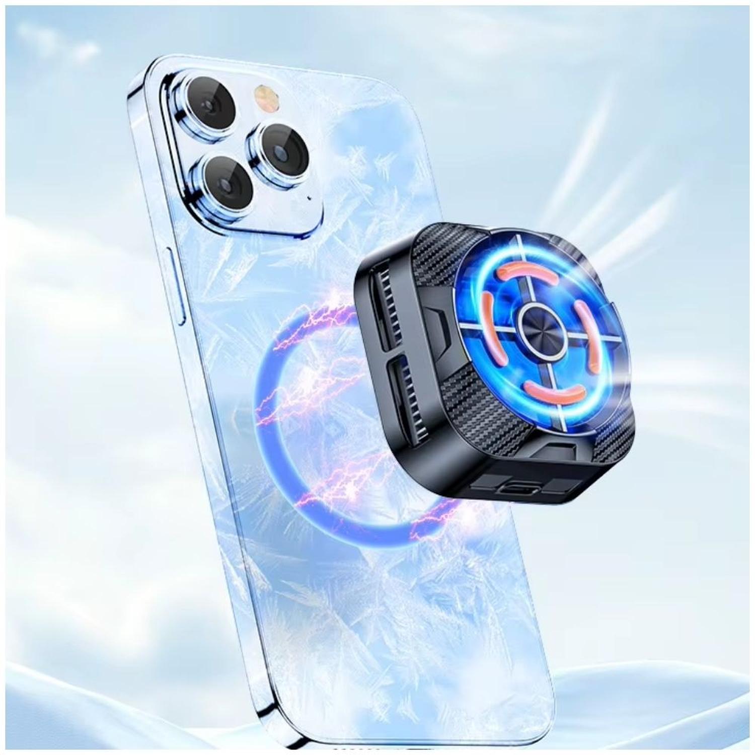 VENTILADOR ENFRIADOR MAGNÉTICO DE CELULAR RGB X79 PARA REFRIGERACIÓN - 1