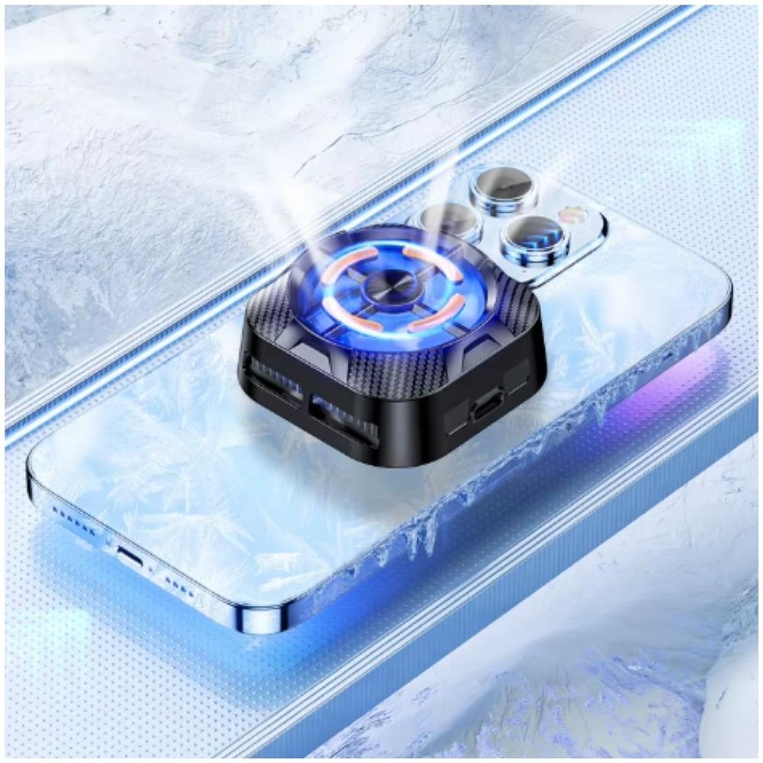 VENTILADOR ENFRIADOR MAGNÉTICO DE CELULAR RGB X79 PARA REFRIGERACIÓN - 2