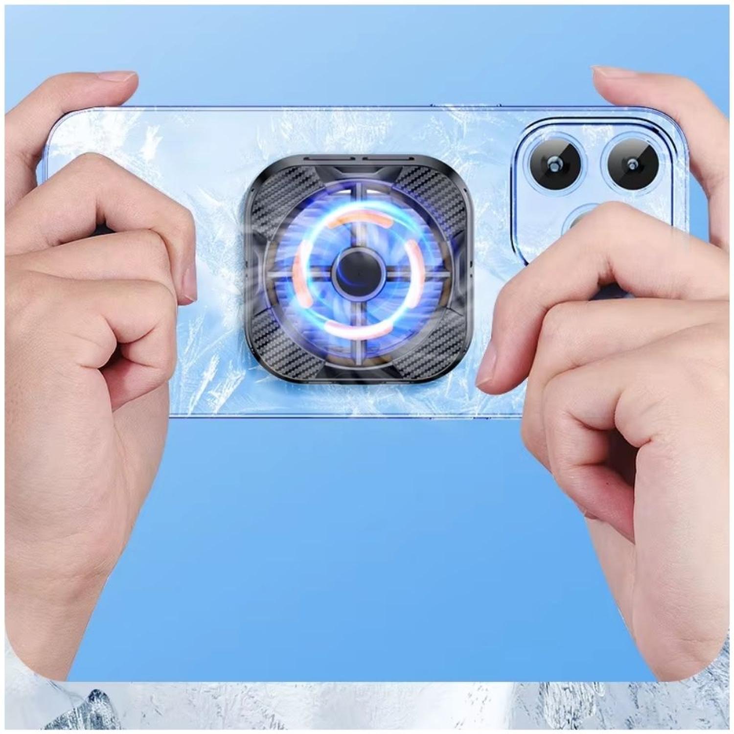 VENTILADOR ENFRIADOR MAGNÉTICO DE CELULAR RGB X79 PARA REFRIGERACIÓN - 4