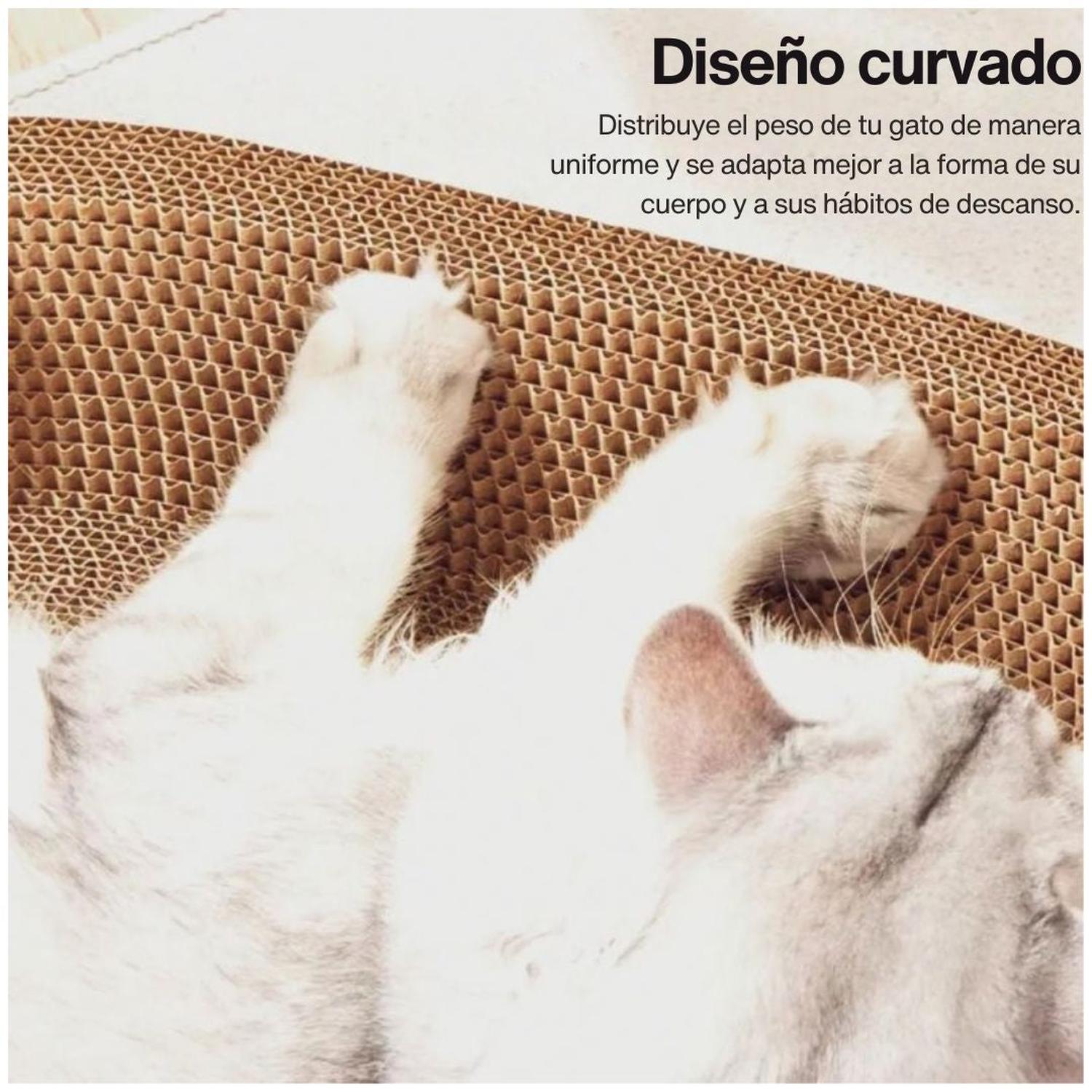 CAMA RASCADOR OVALADO PARA GATO CORRUGADO DE ALTA DENSIDAD 40X60CM - 3