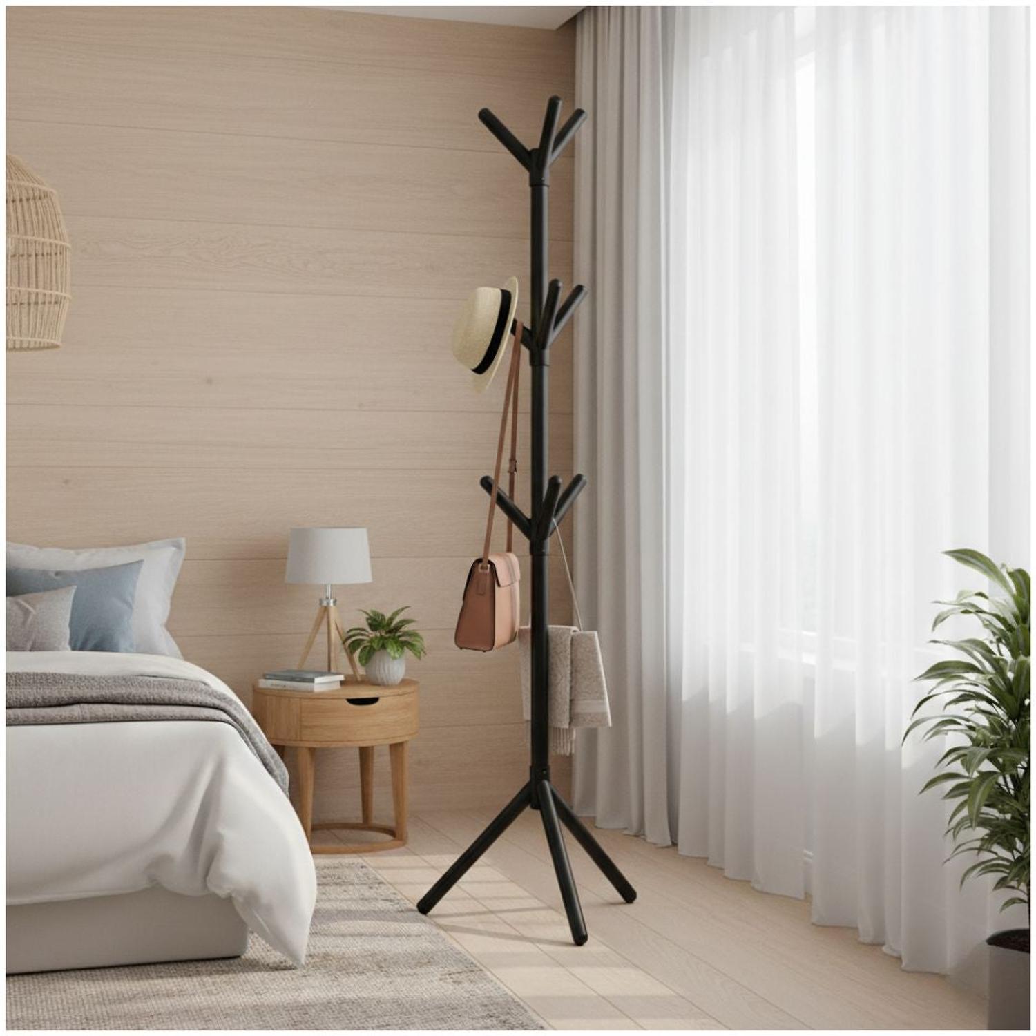 PERCHERO DE PIE ESTANTE ORGANIZADOR COLGADOR DE ROPA 160CM TAMAÑO M - 1