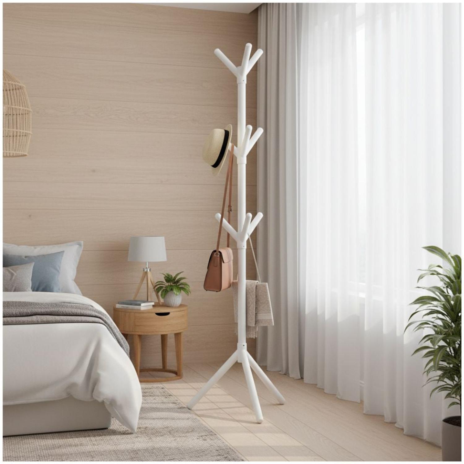 PERCHERO DE PIE ESTANTE ORGANIZADOR COLGADOR DE ROPA 160CM TAMAÑO M - 1