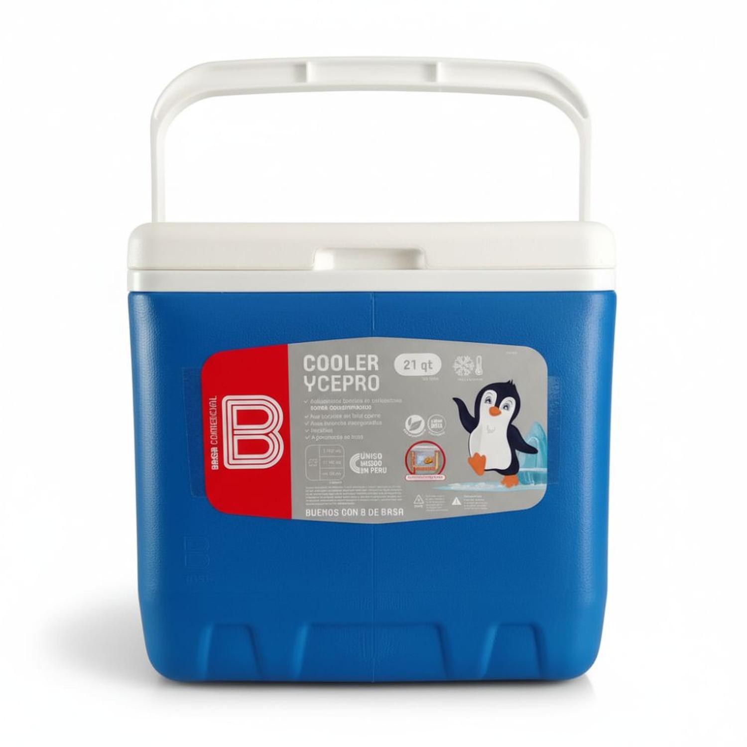 COOLER 20 LITROS BASA YCEPRO POLIURETANO CON AISLAMIENTO TÉRMICO INTERNO TAMAÑO M - 4