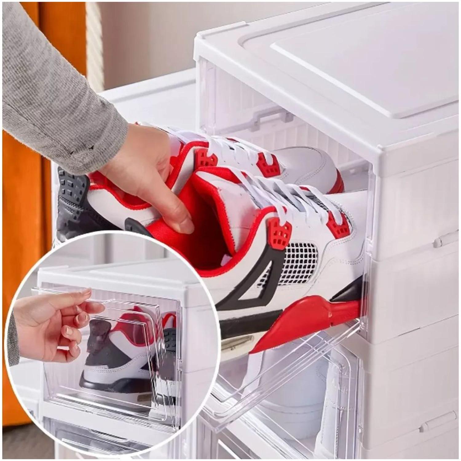 ORGANIZADOR ZAPATERA DE 9 NIVELES PARA 9 PARES PLEGABLE ACRÍLICO 156X26X35CM - 3