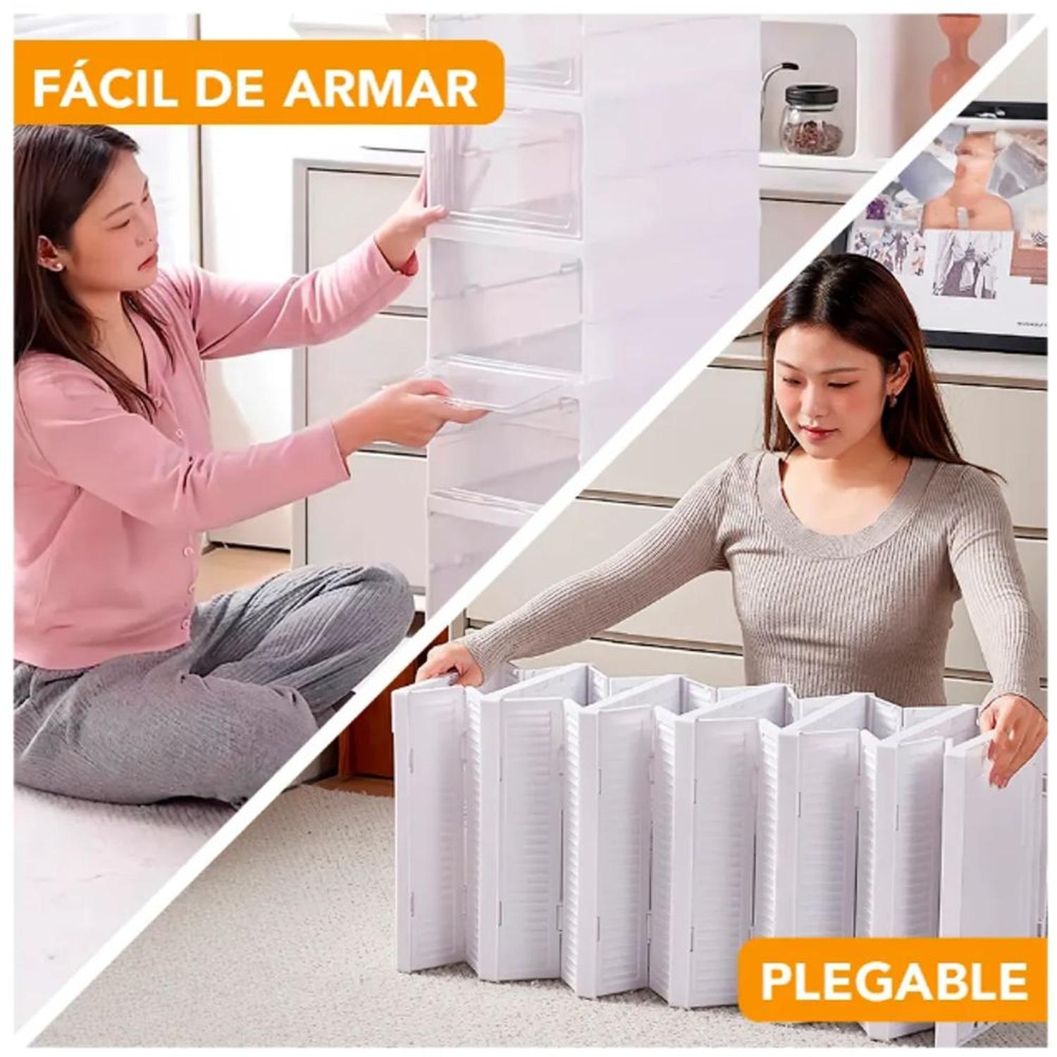 ORGANIZADOR ZAPATERA DE 9 NIVELES PARA 9 PARES PLEGABLE ACRÍLICO 156X26X35CM - 4