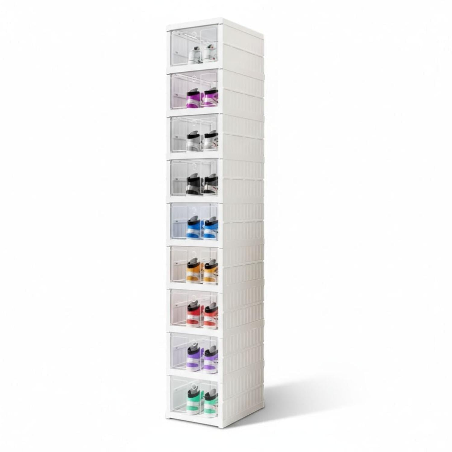 ORGANIZADOR ZAPATERA DE 9 NIVELES PARA 9 PARES PLEGABLE ACRÍLICO 156X26X35CM - 5