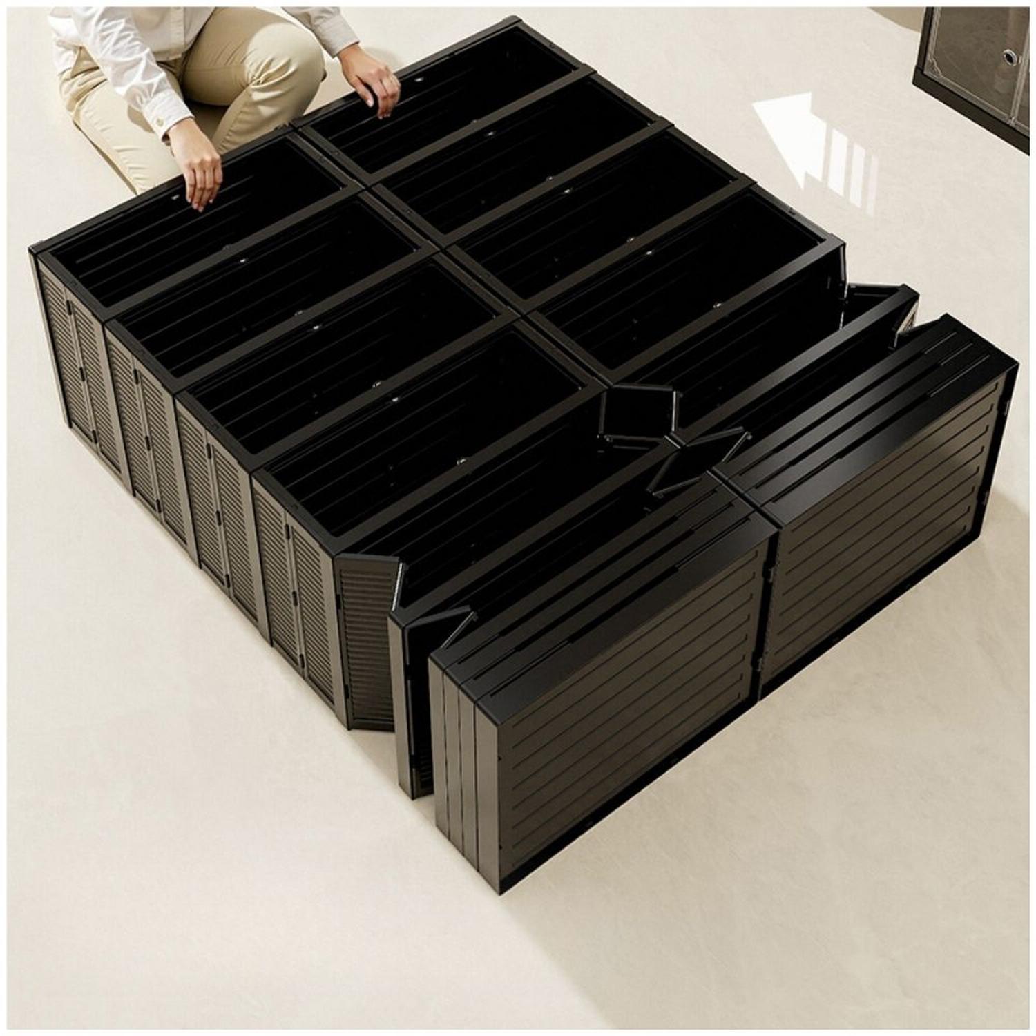 ORGANIZADOR ZAPATERA 9 NIVELES 18 PARES NEGRO PLEGABLE ACRÍLICO 170X44X35CM - 2