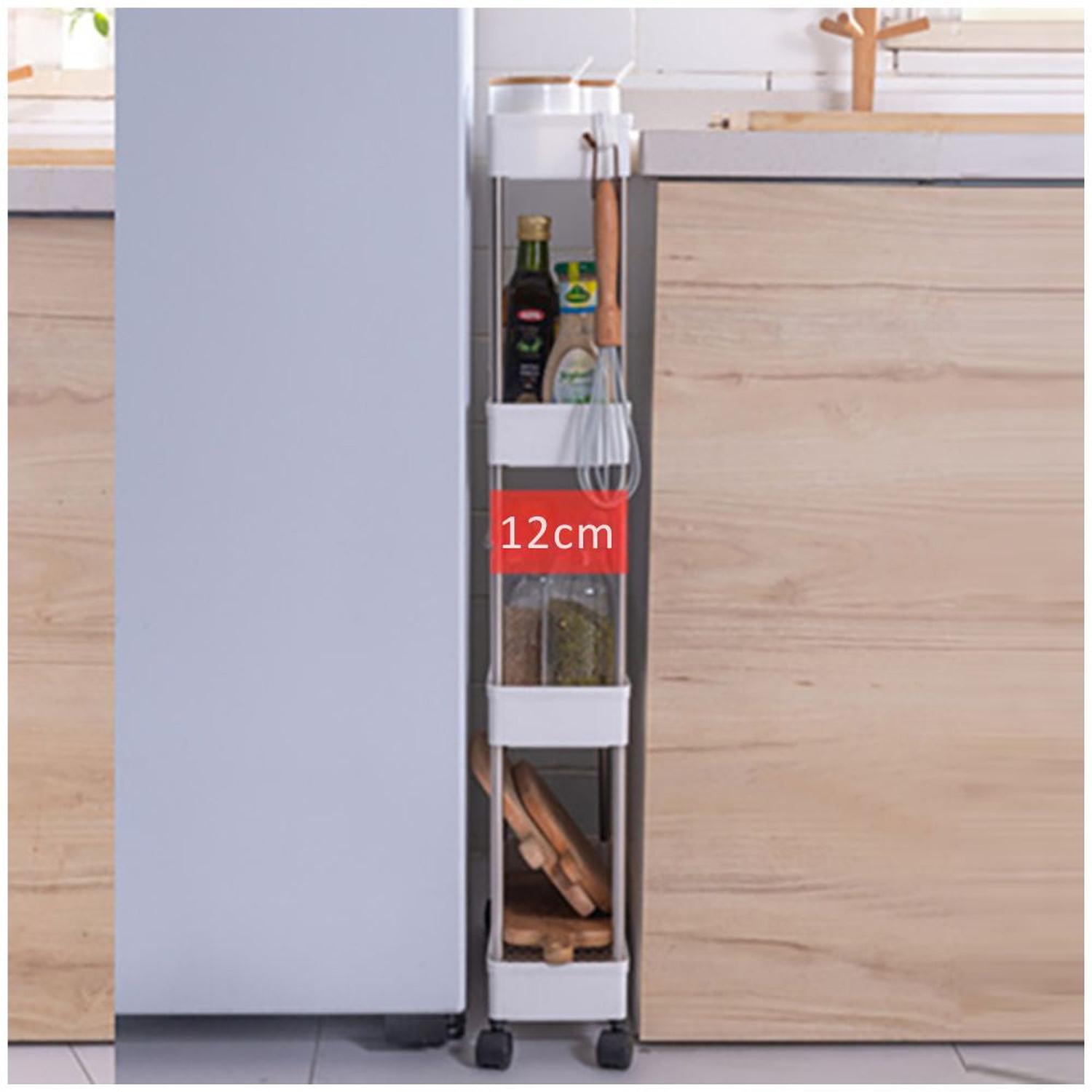 CARRITO ORGANIZADOR DE COCINA MULTIUSOS 4 NIVELES CON RUEDAS 84.5X34.5X12CM - 4