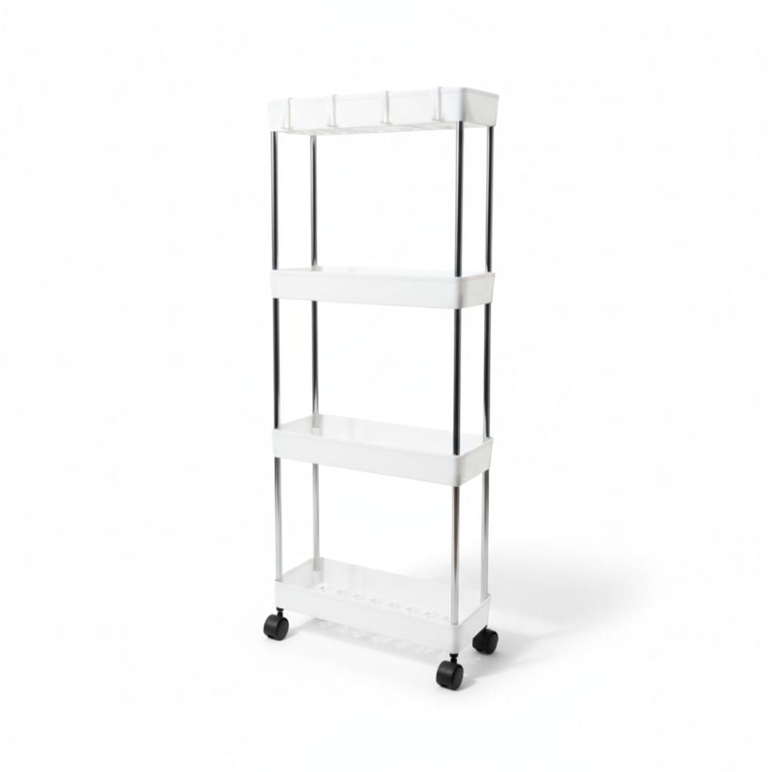 CARRITO ORGANIZADOR DE COCINA MULTIUSOS 4 NIVELES CON RUEDAS 84.5X34.5X12CM - 7