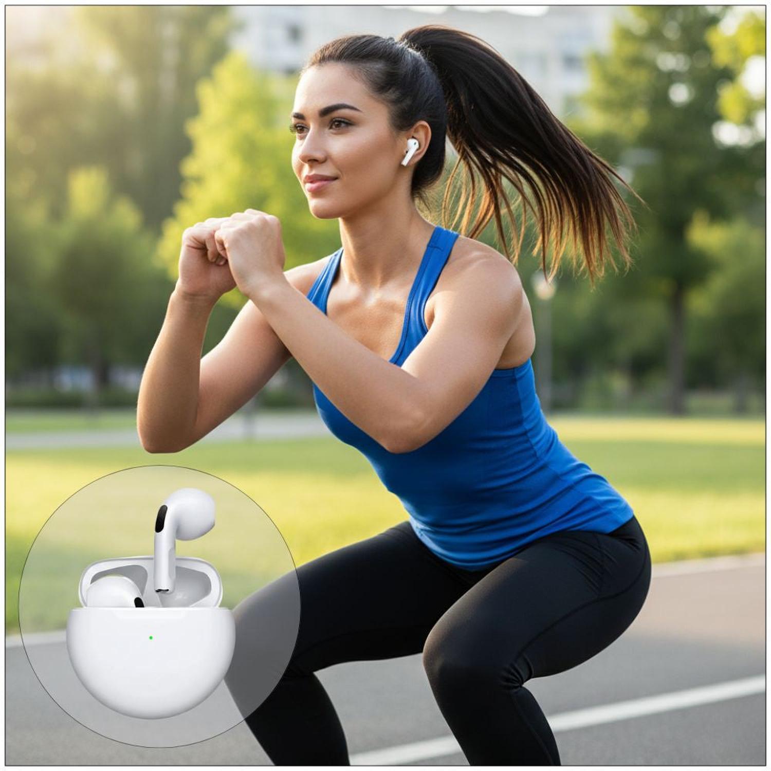 AUDÍFONOS DEPORTIVOS INALÁMBRICOS CON BLUETOOTH PRO 6 AURICULARES TÁCTIL - 2