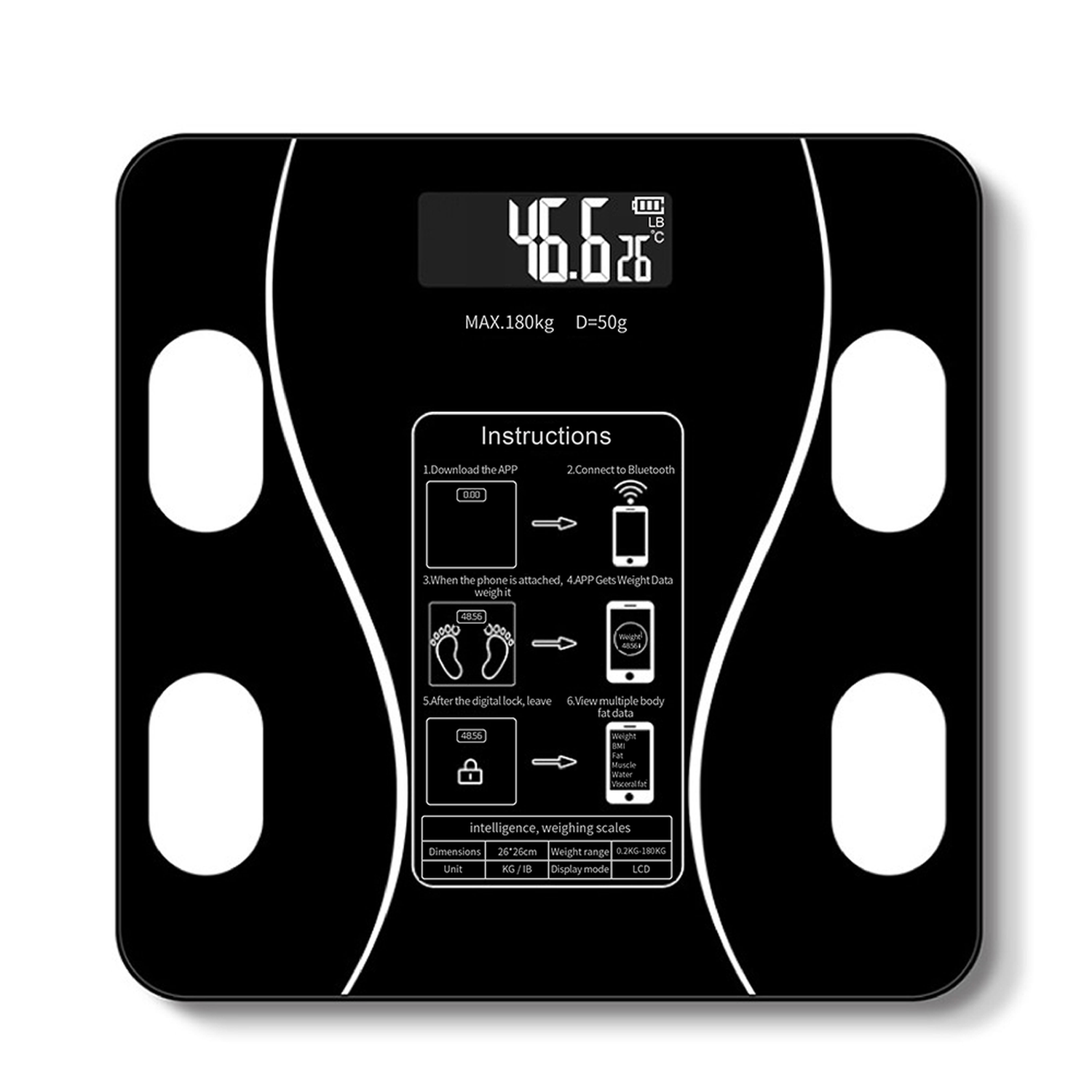 BALANZA DIGITAL BLUETOOTH SMART INTELIGENTE CON APP - 3