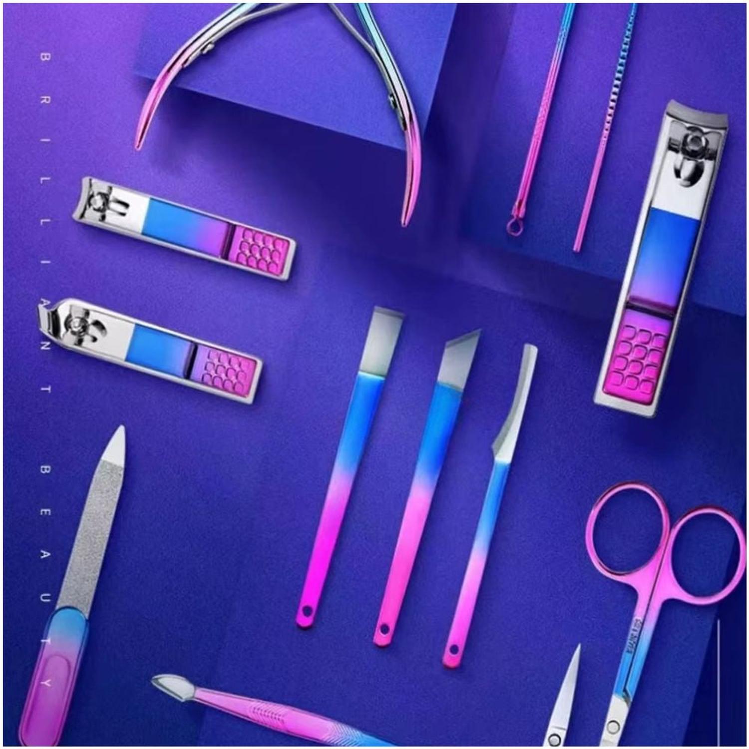 SET MANICURA PEDICURA COMPLETO DE 18 PIEZAS CORTAUÑAS ACERO INOXIDABLE - 4