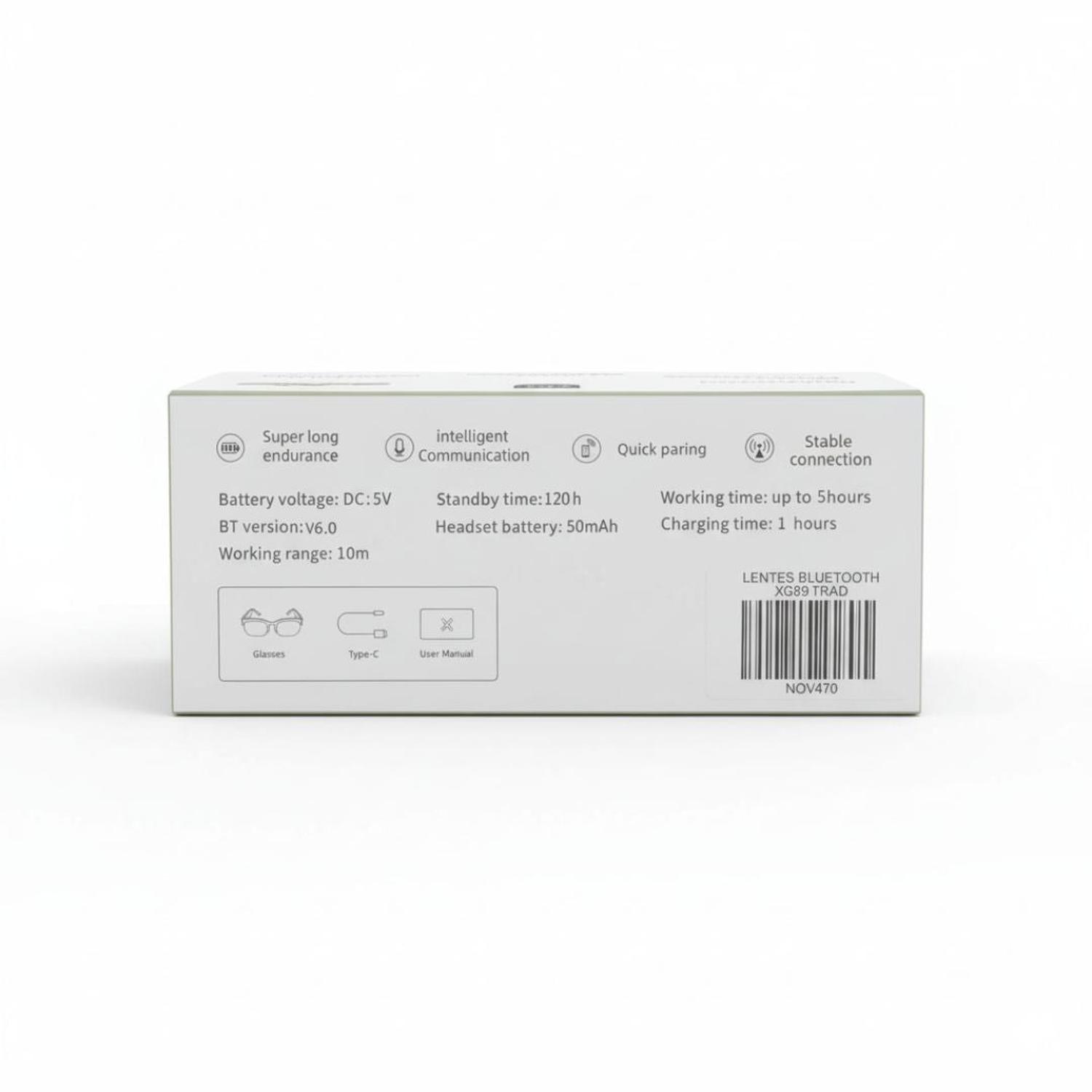 LENTES DE SOL XG89 AUDÍFONOS BLUETOOTH TRADUCCIÓN CON IA EN TIEMPO REAL - 5