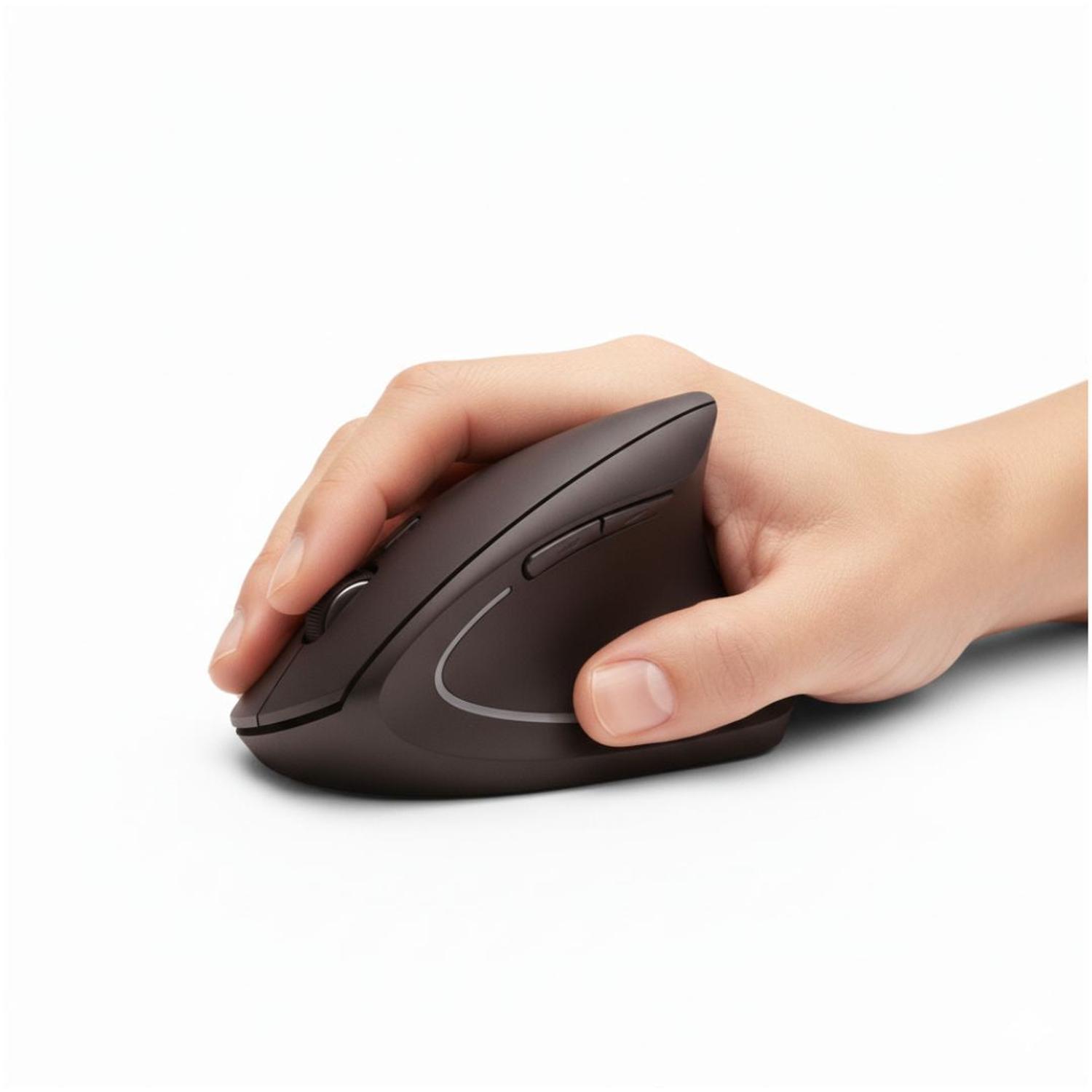 MOUSE VERTICAL ERGONÓMICO D5 INALÁMBRICO RECARGABLE CONECTIVIDAD USB 3.0 DPI 3600 - 3