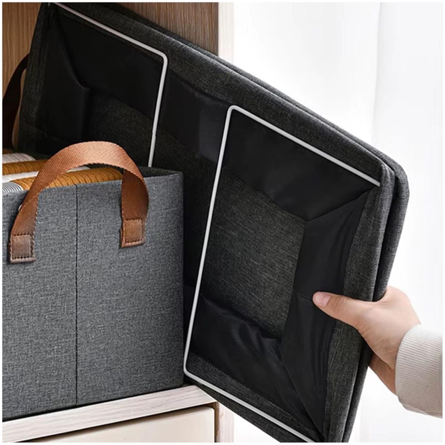 SET DE 4 CAJAS ORGANIZADORAS DE ROPA MULTIUSOS PLEGABLE CON TAPA - 5