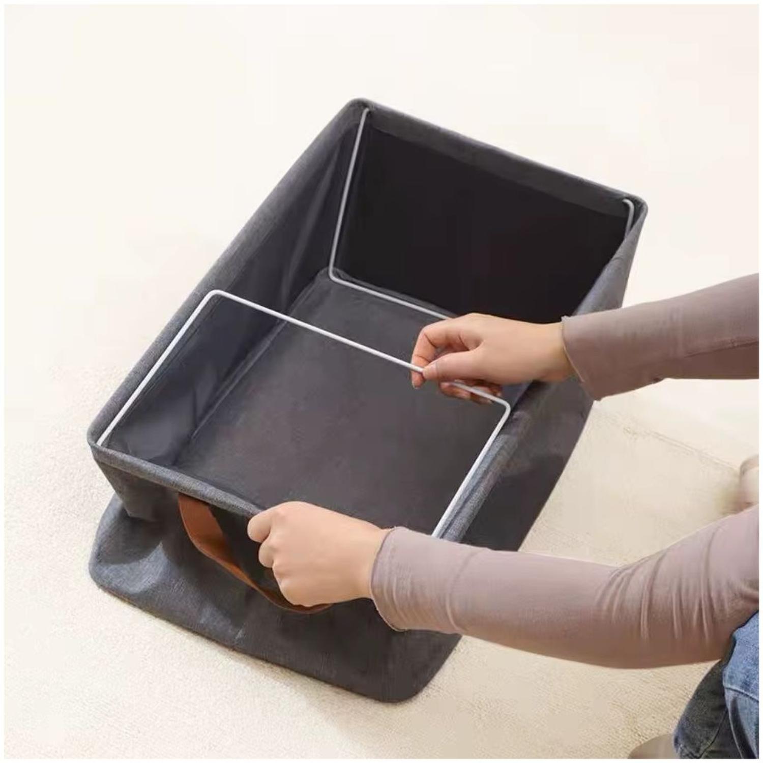 SET DE 4 CAJAS ORGANIZADORAS DE ROPA MULTIUSOS PLEGABLE CON TAPA - 6