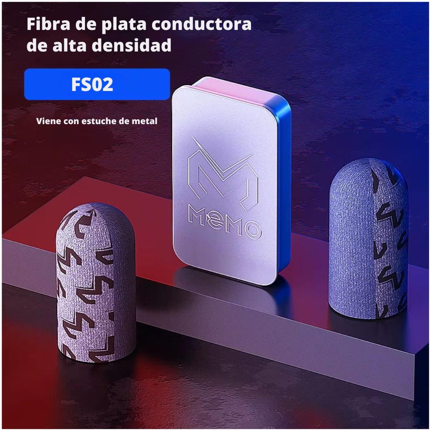 PACK GAMER PORTA DEDALES CON 2 FUNDAS PARA DEDOS GRIP ANTI SUDOR Y ANTI DESLIZANTE - 2