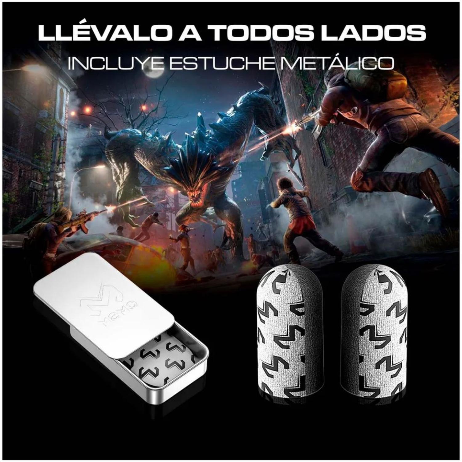 PACK GAMER PORTA DEDALES CON 2 FUNDAS PARA DEDOS GRIP ANTI SUDOR Y ANTI DESLIZANTE - 5