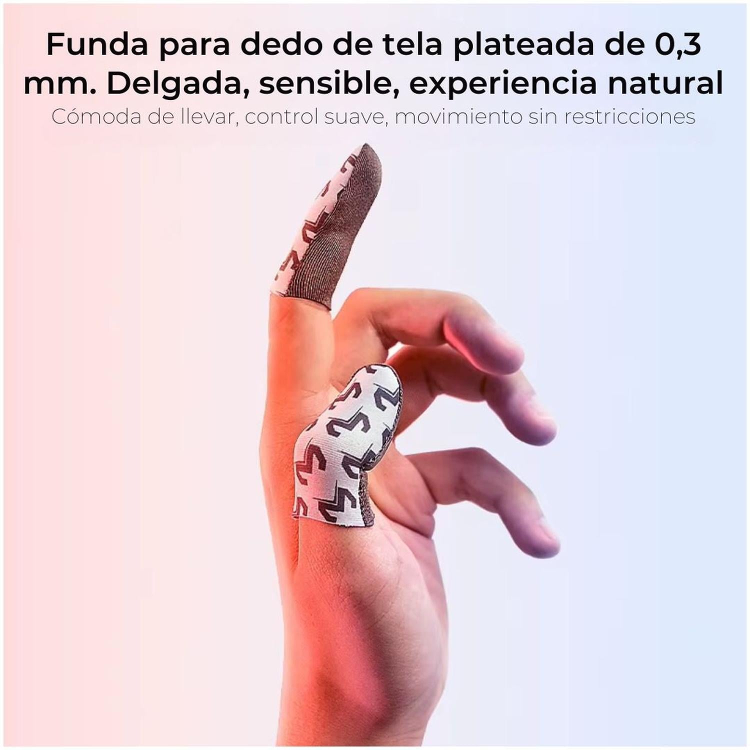 PACK GAMER PORTA DEDALES CON 2 FUNDAS PARA DEDOS GRIP ANTI SUDOR Y ANTI DESLIZANTE - 6