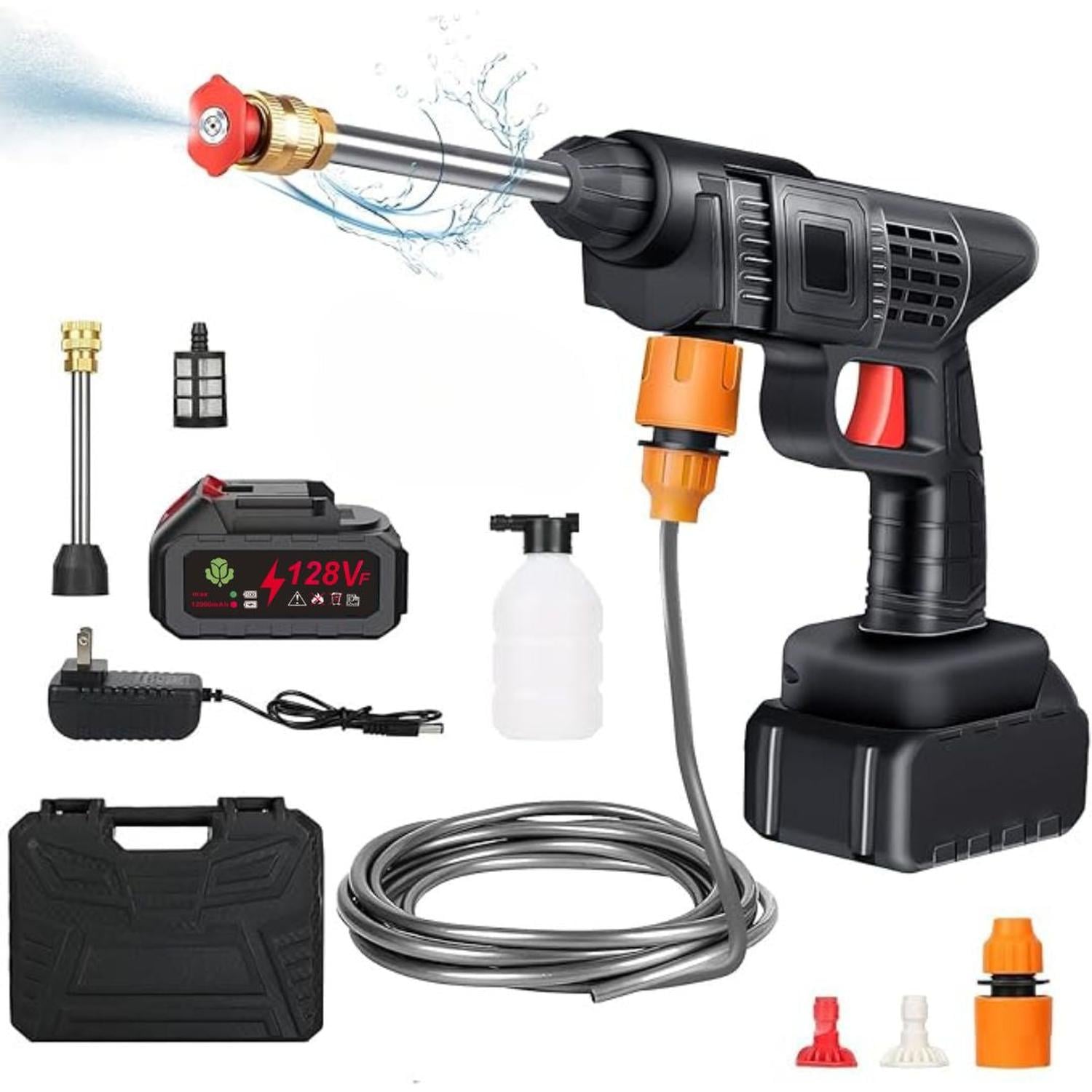 HIDROLAVADORA ALTA PRESIÓN INALÁMBRICA 128VF AUTO HIDROJET LAVADO - 1