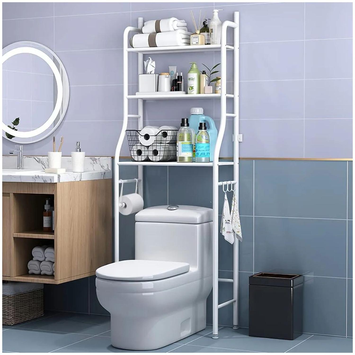ESTANTE ORGANIZADOR DE BAÑO SOBRE INODORO MULTIUSOS 3 NIVELES 152X46X25CM - 3