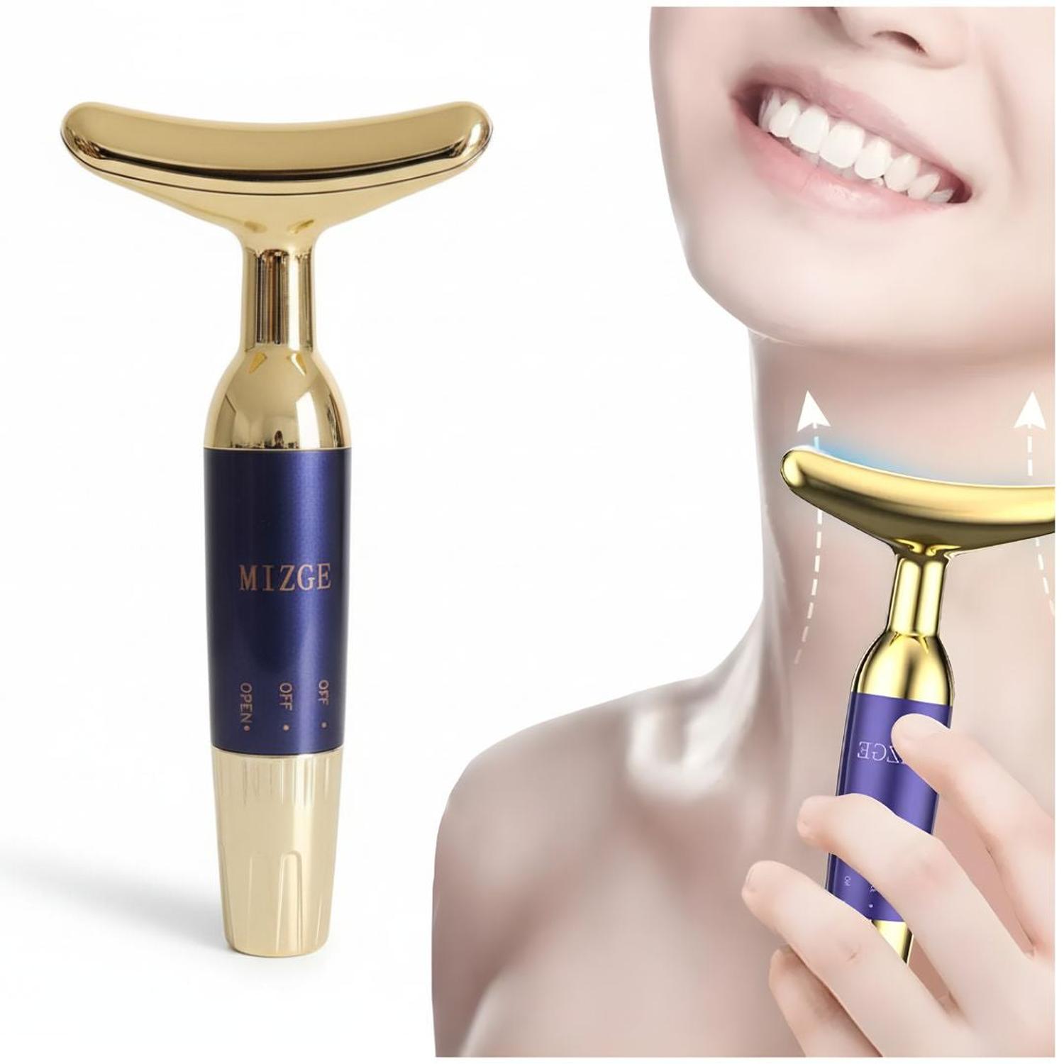 MASAJEADOR FACIAL ELÉCTRICO MEDIA LUNA ESTIRAMIENTO ROSTRO Y CUELLO MGE-018 TAMAÑO M - 1