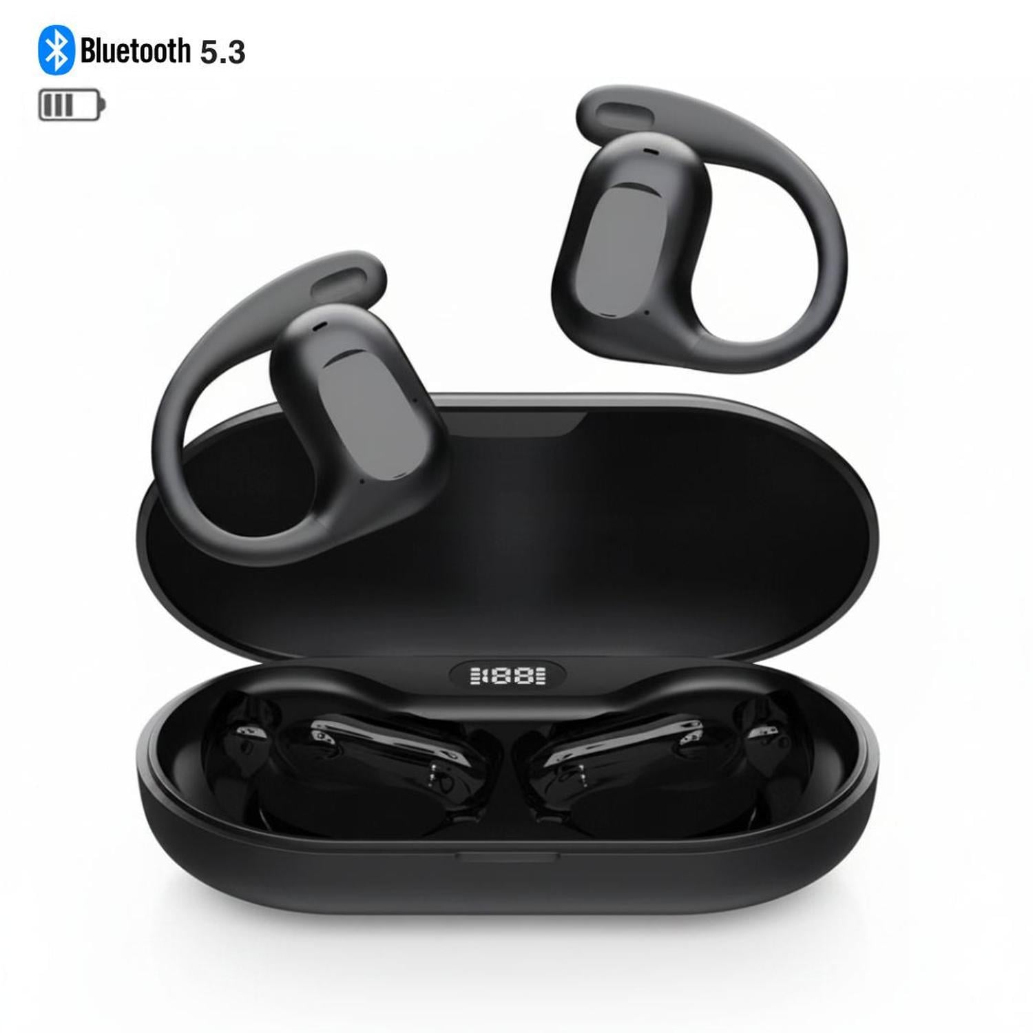 AUDÍFONOS INALÁMBRICOS BLUETOOTH OWS F200 AURICULARES TÁCTIL ESTUCHE PANTALLA DIGITAL - 1