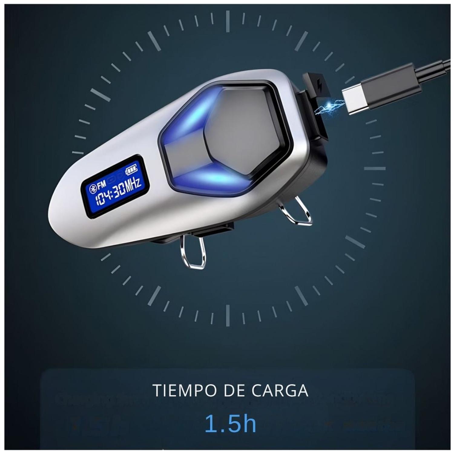 AUDÍFONOS BLUETOOTH PARA MOTO K12 CON MICRÓFONO AURICULAR CASCO FM RADIO - 4