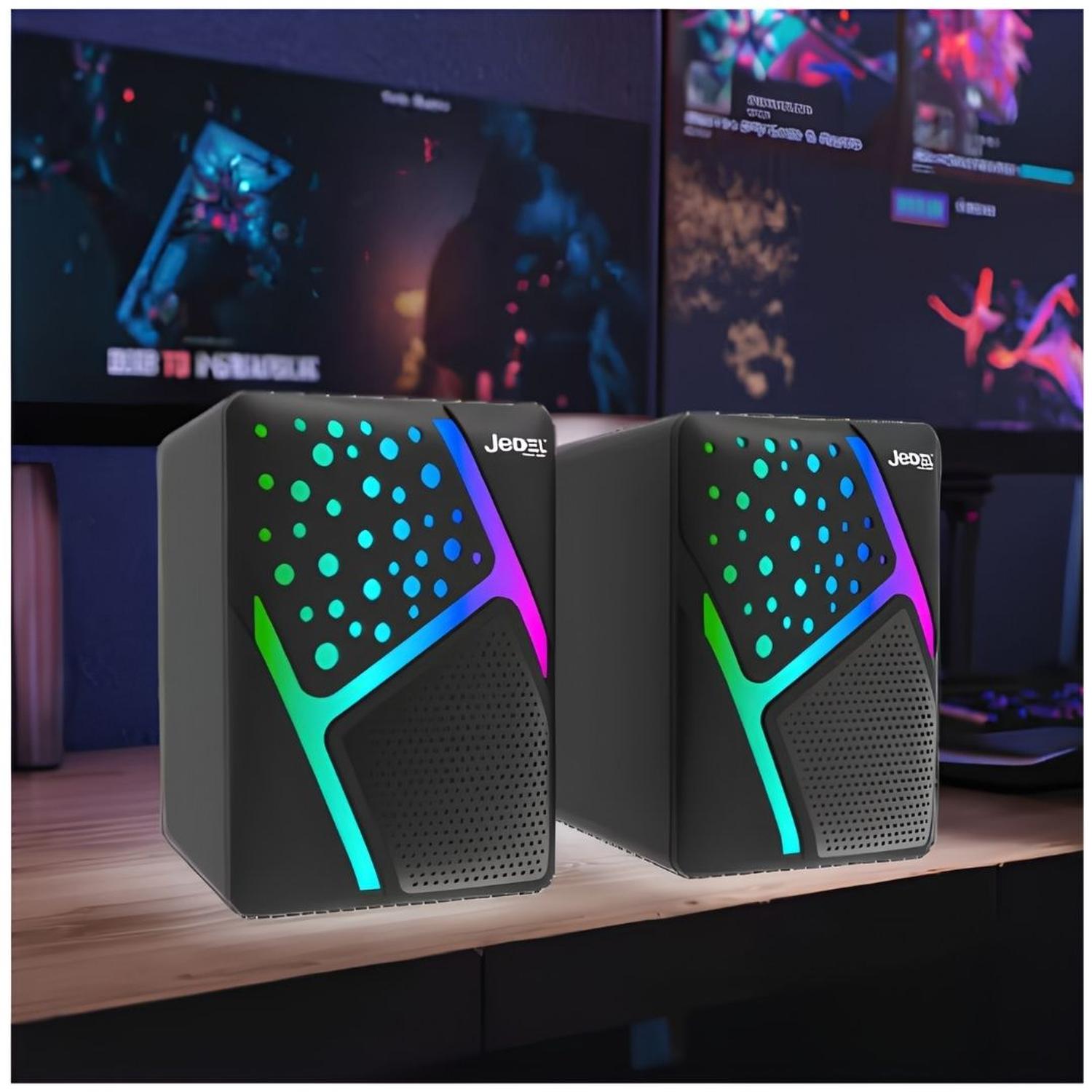 PARLANTES X2 PORTÁTIL S-527 PARA PC LAPTOP GAMER RGB 2.0 - 4