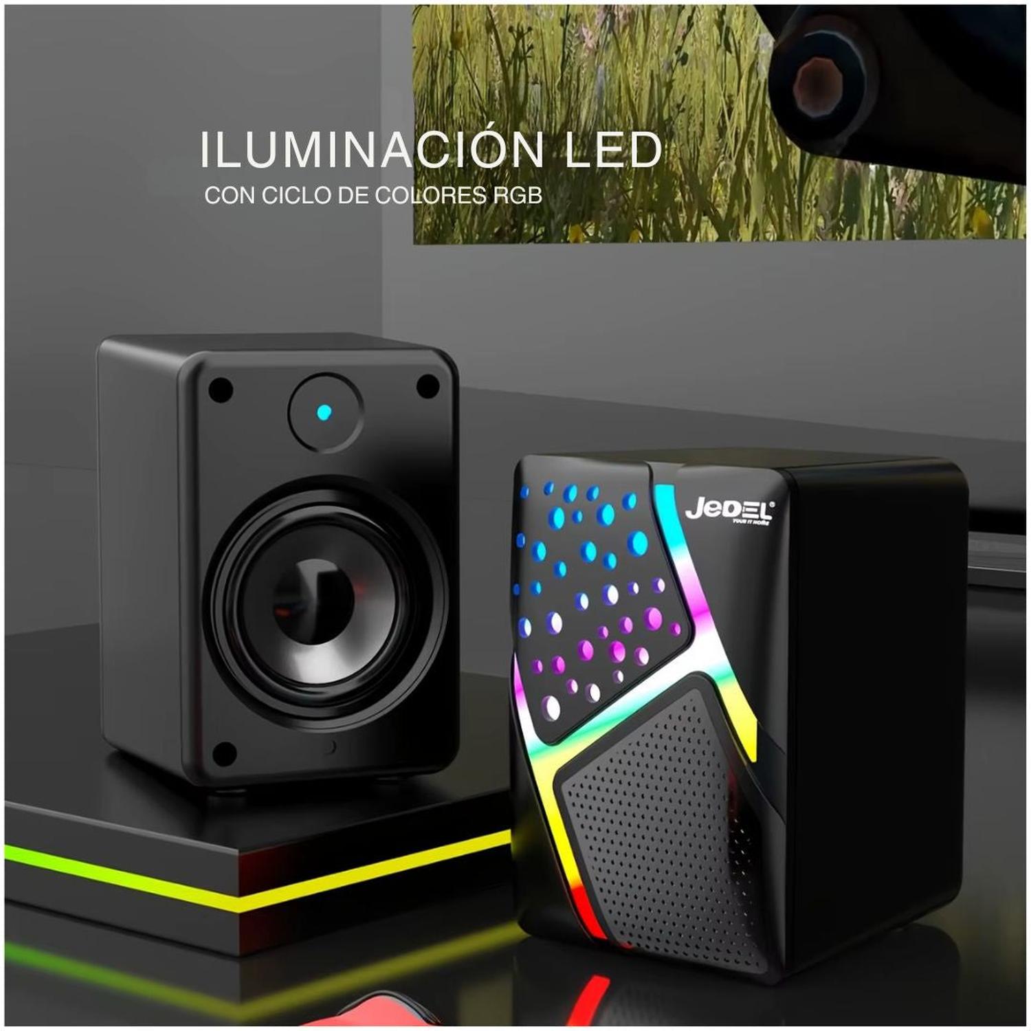 PARLANTES X2 PORTÁTIL S-527 PARA PC LAPTOP GAMER RGB 2.0 - 5