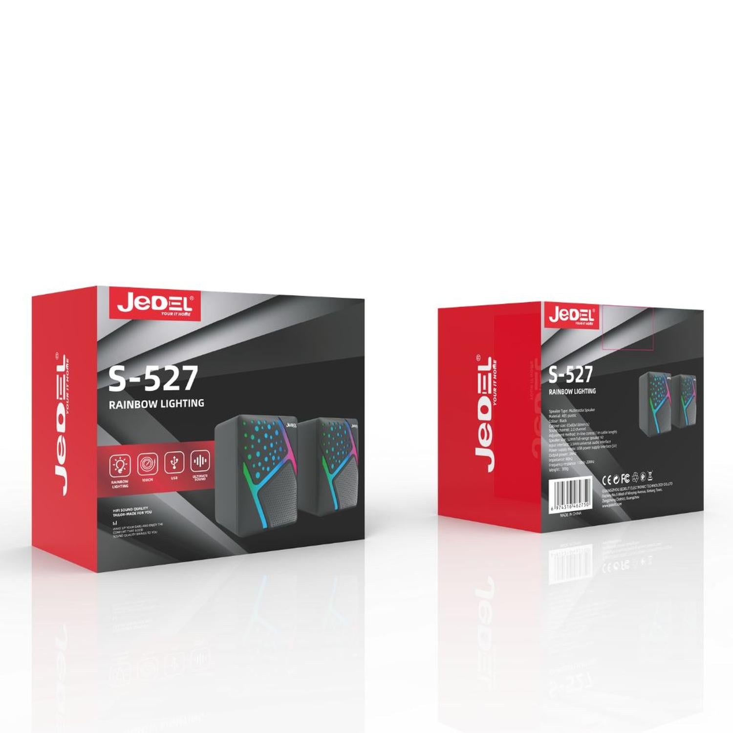 PARLANTES X2 PORTÁTIL S-527 PARA PC LAPTOP GAMER RGB 2.0 - 6