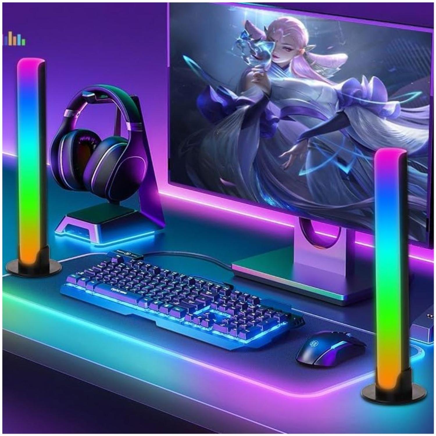 LUZ LED RGB BARRA RITMICA LAMPARA GAMER RECARGABLE - 2