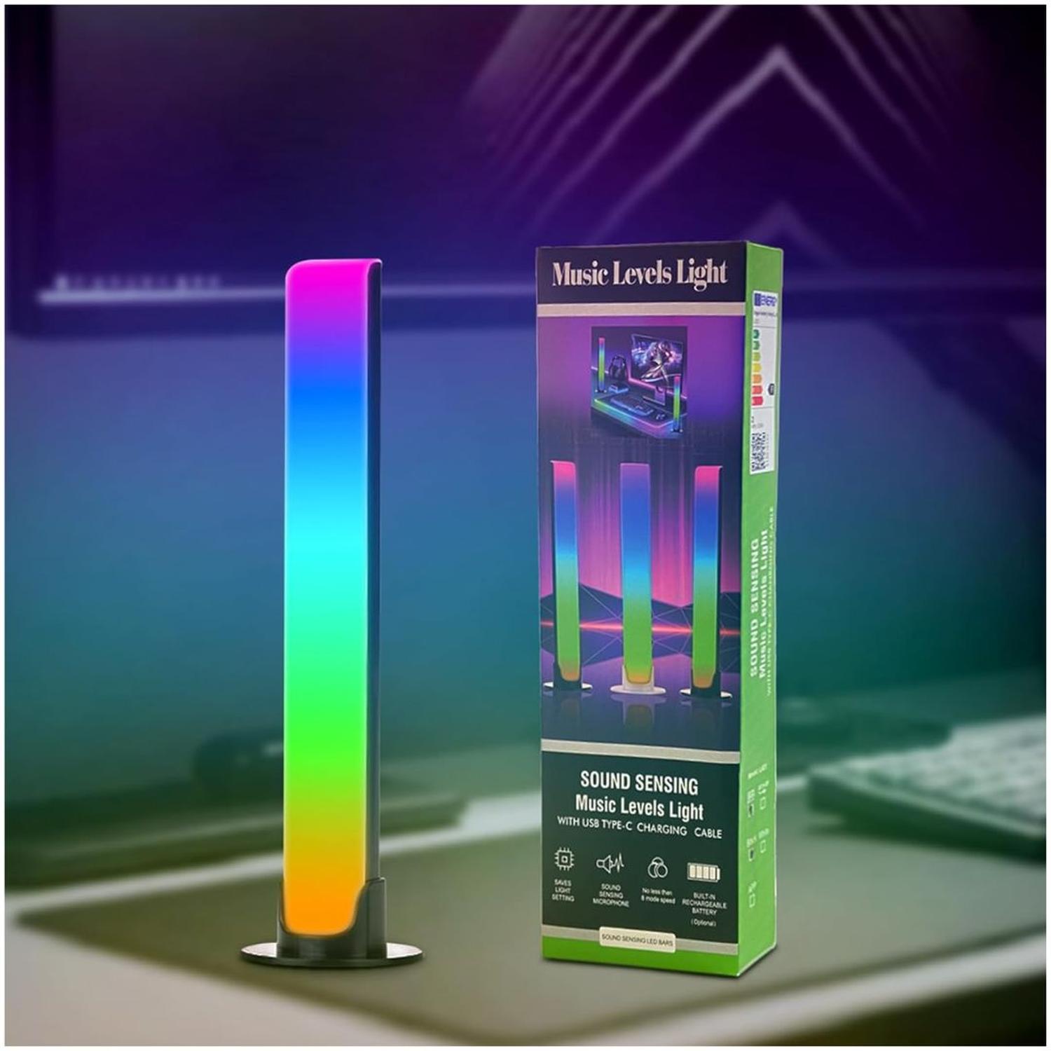 LUZ LED RGB BARRA RITMICA LAMPARA GAMER RECARGABLE - 3