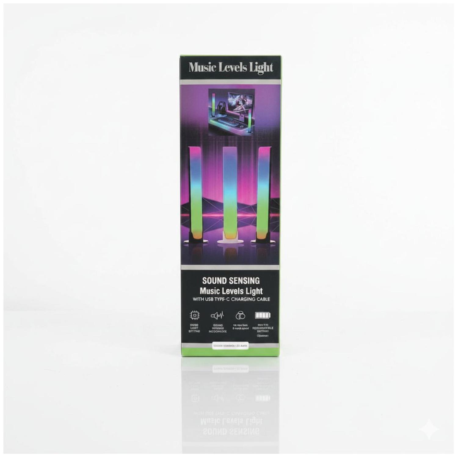 LUZ LED RGB BARRA RITMICA LAMPARA GAMER RECARGABLE - 9