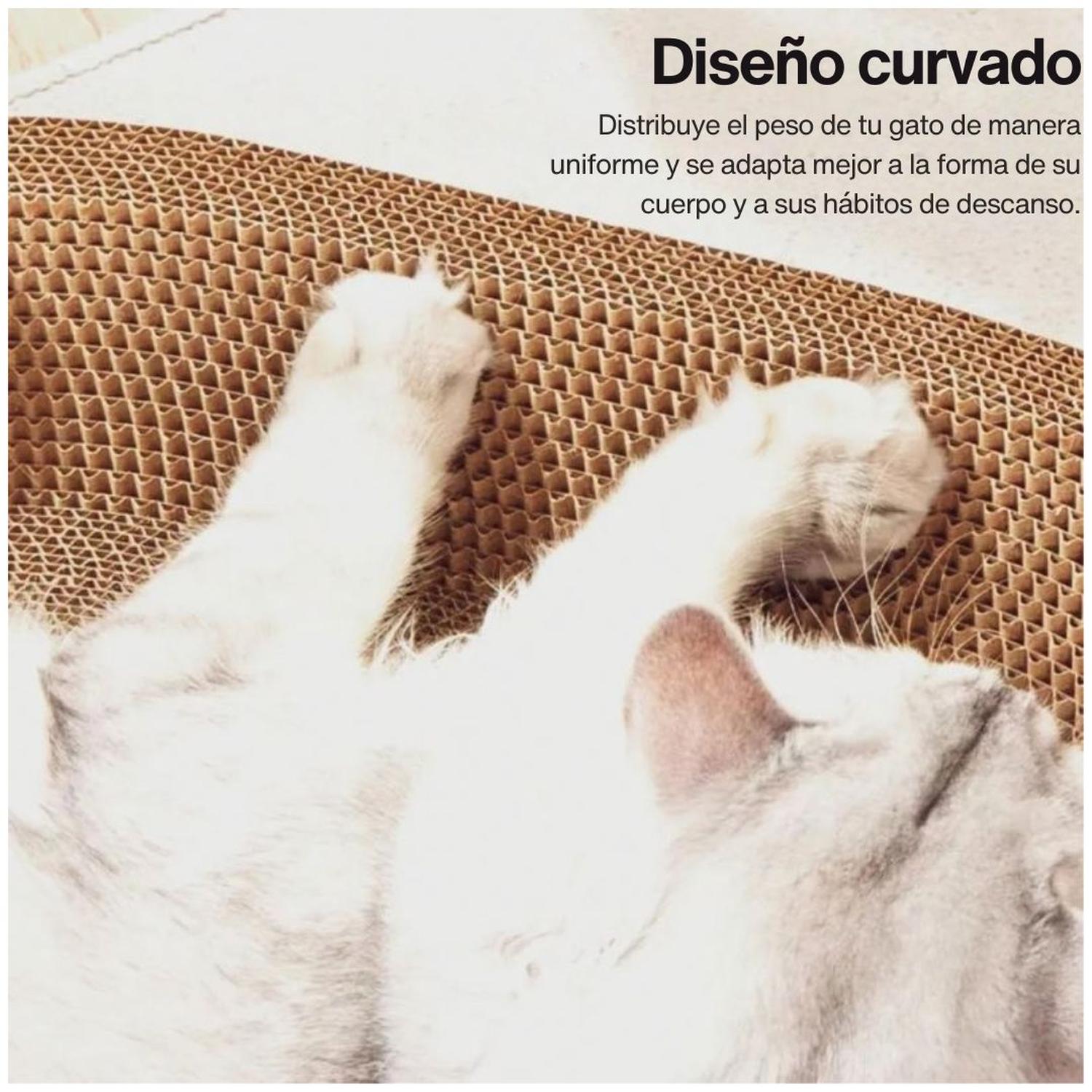 CAMA RASCADOR REDONDO PARA GATO CORRUGADO DE ALTA DENSIDAD 45X45CM - 3