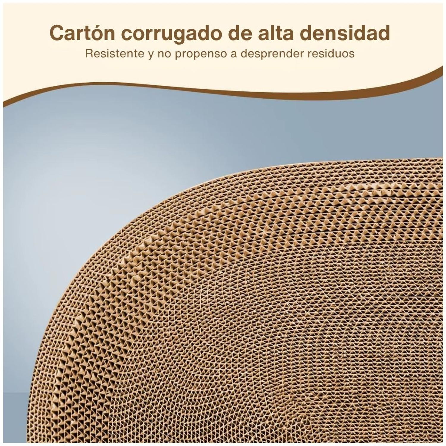 CAMA RASCADOR REDONDO PARA GATO CORRUGADO DE ALTA DENSIDAD 45X45CM - 5