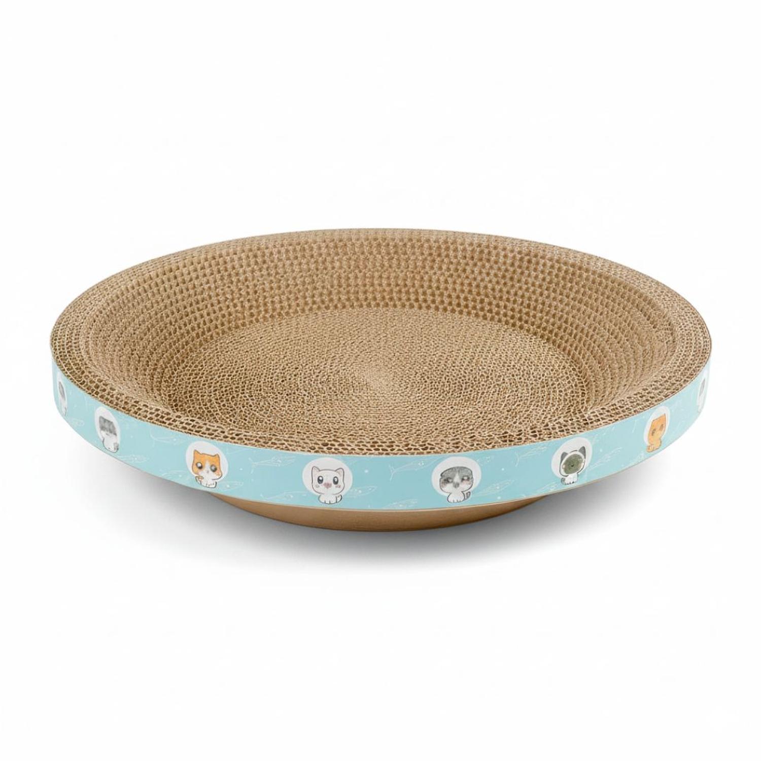 CAMA RASCADOR REDONDO PARA GATO CORRUGADO DE ALTA DENSIDAD 45X45CM - 6