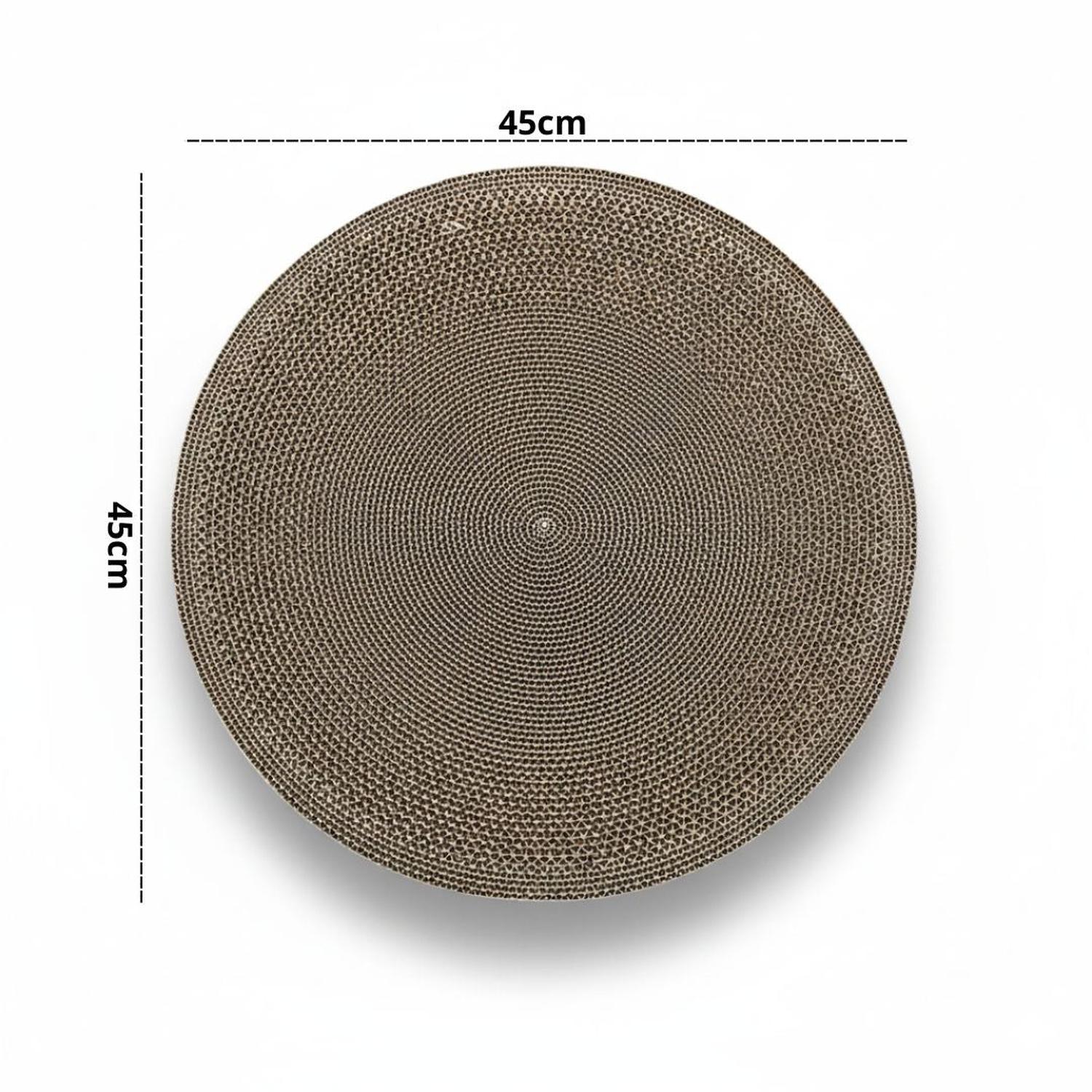 CAMA RASCADOR REDONDO PARA GATO CORRUGADO DE ALTA DENSIDAD 45X45CM - 8