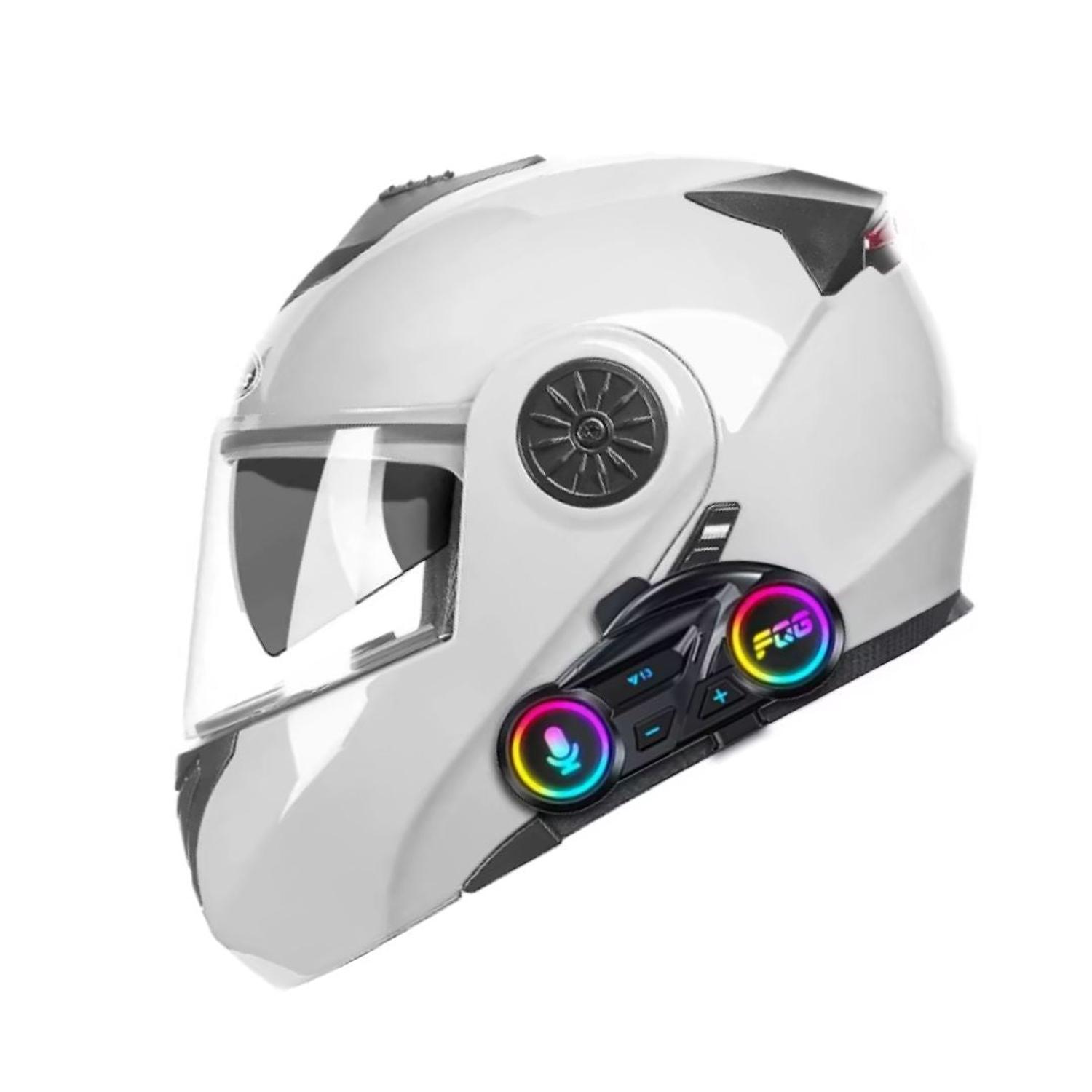 AUDÍFONOS BLUETOOTH RGB PARA MOTO DEPORTIVO Y13 CON MICRÓFONO AURICULAR FM - 5