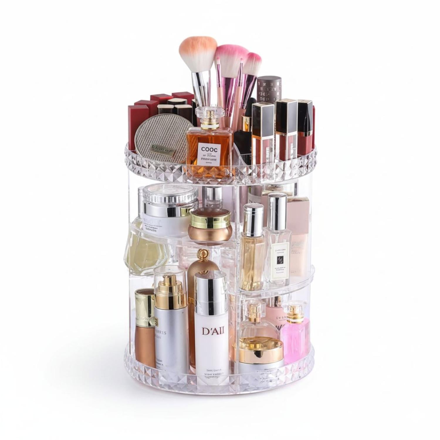 ORGANIZADOR DE MAQUILLAJE COSMÉTICOS CX-199 DE ACRÍLICO GIRATORIO 360° - 5