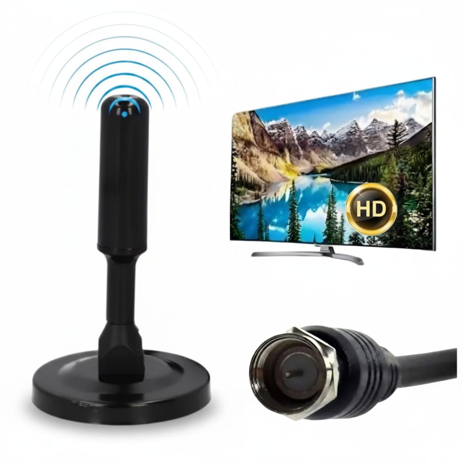 ANTENA TV HD DIGITAL 360° IMANTADO PARA TELEVISOR LCD SMART TV DECODIFICADORES - 1