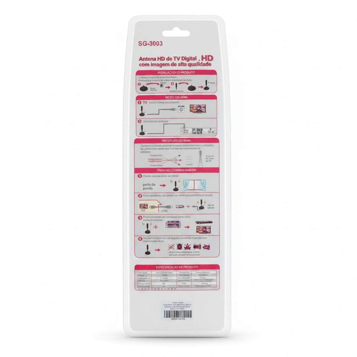 ANTENA TV HD DIGITAL 360° IMANTADO PARA TELEVISOR LCD SMART TV DECODIFICADORES - 4