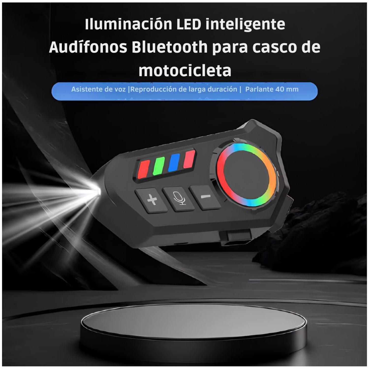 AUDÍFONOS BLUETOOTH PARA MOTO K06 CON MICRÓFONO AURICULAR CASCO - 4