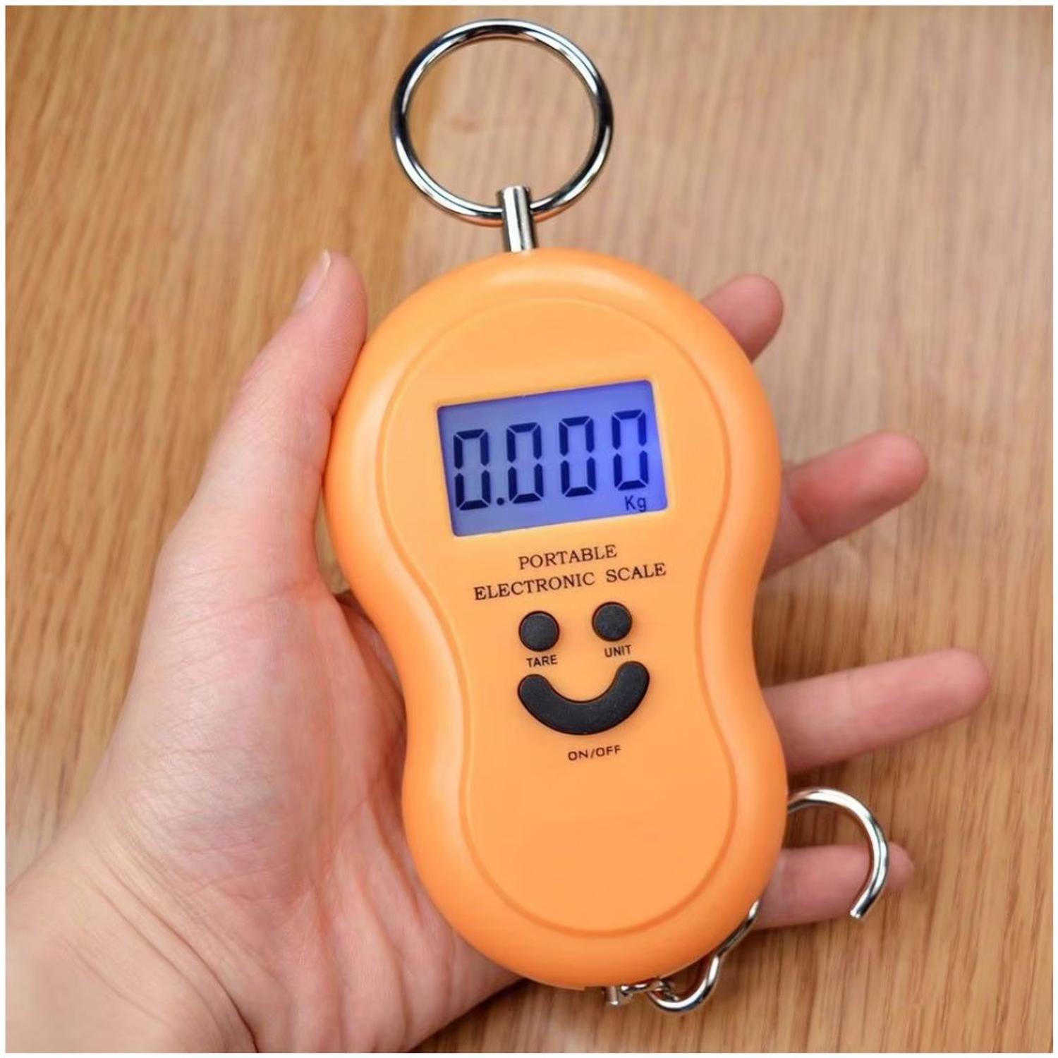 BALANZA ELECTRÓNICA DIGITAL DE MANO HASTA 50KG MULTIUSOS BÁSCULA MALETA DE VIAJE TAMAÑO M - 1