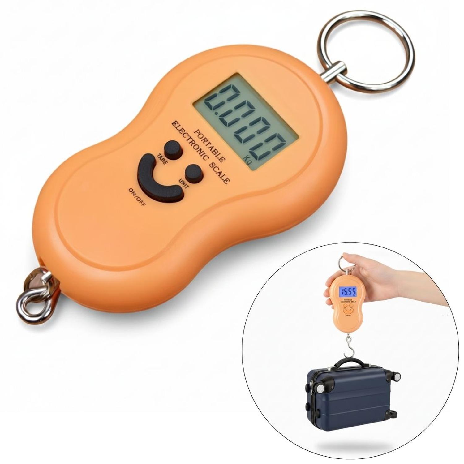 BALANZA ELECTRÓNICA DIGITAL DE MANO HASTA 50KG MULTIUSOS BÁSCULA MALETA DE VIAJE TAMAÑO M - 3