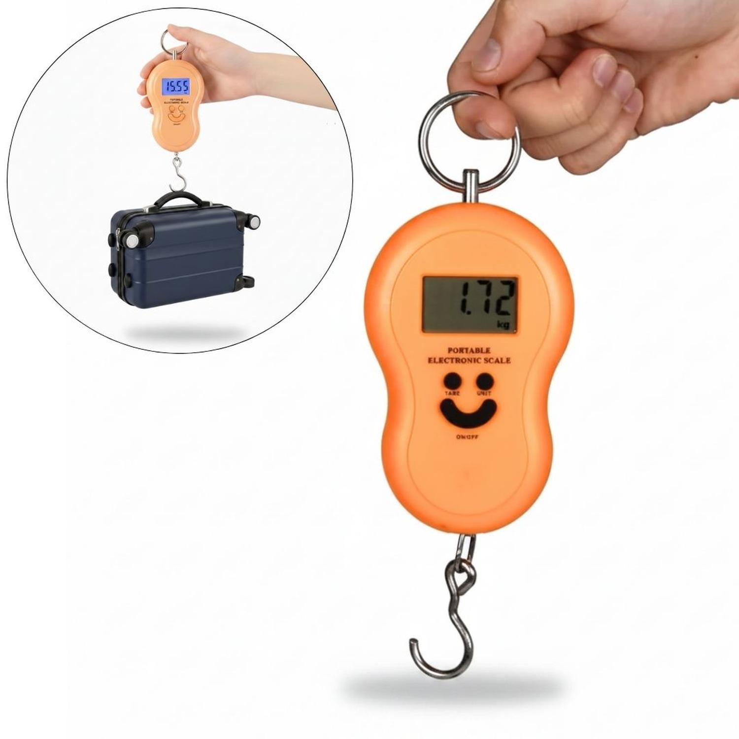 BALANZA ELECTRÓNICA DIGITAL DE MANO HASTA 50KG MULTIUSOS BÁSCULA MALETA DE VIAJE TAMAÑO M - 5